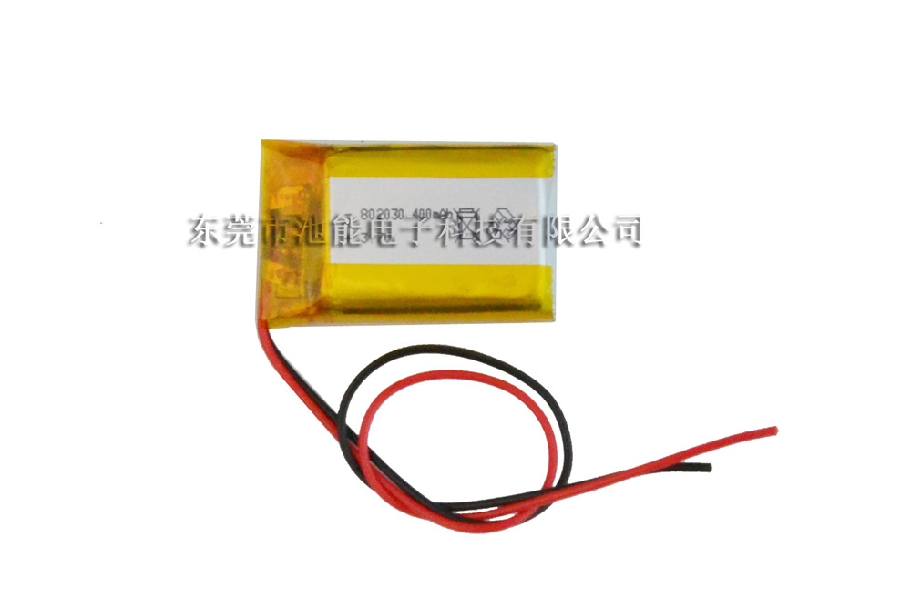 400mAh聚合物鋰電池 802030 照明產(chǎn)品用鋰電池